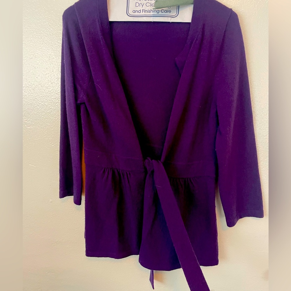 J Crew Wool and Cashmere Front Tie Cardigan Size S